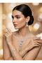 Minimal Three-Flower Detailed Stone Jewelry Set – Stylish and Modern Women's Accessory - 3