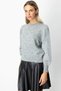 Women's Pearl and Diamond Patterned Gray Sweater 63316 - 2