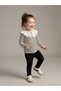 Lcw Baby Ekru Peter Pan collar Baby Girl Blouse and Leggings