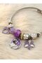 Modern Steel Stylish Women's Charm Steel Bracelet Heart Art and Flower - 5