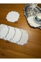 6 Pieces Gardenia Linen Silver Color Presentation Model Cocktail Presentation Napkins - 3