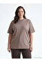 Brown Crew Neck Women's T-Shirt - 2