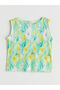 Sparkling Choices Zero Roba Collar Flowered Girl's Blouse from Shining Store