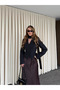 Black Padded Scarf Jacket - 85175