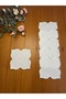 6 Pieces Gardenia Linen Ecru Color Lotus Patterned Cocktail Presentation Napkins