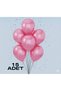 15 Pieces of Metallic Pink Shiny Balloons Birthday Celebration Ornament and Material - 2