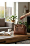 100% Raven Genuine Leather Look 3-Compartment Luxury Women's Bag - Casual and Stylish Design - with Shoulder Strap - 7