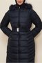 INFLATABLE COAT WITH HOODED FUR AND BELT 90327 - 3