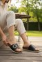 Women's Black Buckle Casual Slippers – Orthopedic Sole, Comfortable & Stylish Summer Slippers - 2