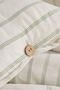100% Organic Cotton Washed Striped Double Duvet Cover Set - Naturali̇s Series - 5