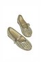 Y267272709 Silver Mesh Mesh Look Women's Ballerinas - 7