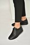 Y555705103 Black Genuine Leather Comfort Orthopedic Sole Women's Shoes - 3
