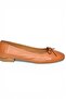 Y398224203 Tan Genuine Leather Women's Ballerinas - 5