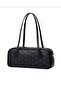 Women's Patterned Baguette Hand and Shoulder Bag-Faux Vegan Leather - 3