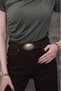 Suede Antique Buckle Cowboy Belt Trouser Belt Dress Belt Shirt Belt Waist Belt - 8
