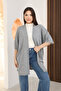 U Shawl Collar Short Sleeve Simple Basic Midi Length Seasonal Knitwear Cardigan