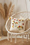 Buldan Handmade Dandelion Patterned Cushion Cover with Tassels Cotton Square Pillow 42X42'Cm - 7