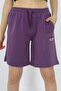 Girl's Printed Basic Shorts with Elastic Waist - Pocket Detail