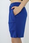 Girl's Printed Ribbed Waist Shorts with Pockets and Layers - 4