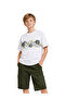 Boys Nature Sketch T-Shirt & Olive Cargo Shorts Set - 5