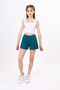 Girl's Basic Ribbed Shorts with Elastic Waist - Detailed Cuffs