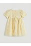 Giyçık Store Den Yellow Floral Embroidered Baby Girl Ruffle Dress - 4