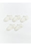 White Baby Girl Booties Socks 5-Pack
