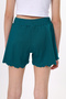 Girl's Basic Ribbed Shorts with Elastic Waist - Detailed Cuffs - 6