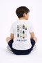 Boys Portofino Surfboard Printed T-Shirt & Navy Shorts Set - 6