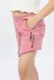 Girl's Printed Asymmetrical Shorts with Ribbed Waist and Pockets - 2