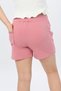 Girl's Printed Asymmetrical Shorts with Ribbed Waist and Pockets - 4