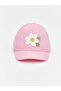 Pink Floral Embroidered Baby Girl Cap Hat by Güli̇s Gi̇yi̇m