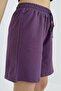 Girl's Printed Basic Shorts with Elastic Waist - Pocket Detail - 3