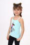 Girl's Printed Straight Neck Strap T-Shirt