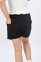 Girl's Printed Asymmetrical Shorts with Ribbed Waist and Pockets - 5