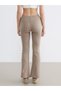 Women's Elastic Waist Flared Leggings Sports Leggings - 4