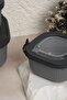Set of 6 Square Gray Storage Containers – 2 X (1750 1050 600) – Suitable for Microwave and Freezer - 3
