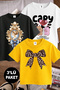 Capybara and Mirror Girl Printed 3-Pack White-Black-Yellow Girls' T-Shirt