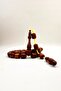 Natural Tamarind Wood Rosary – Brown Capsule Cut, Handcrafted - 3