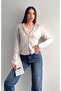 Combined Lace Jacket with Inner Straps Viscose Knitwear Cardigan