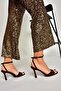 Y997264604 Brown Fabric Thin Heeled Women's Shoes - 3
