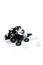 100 Black White Mini Hair Ponios Elastic Hair Ties Women Baby Girls Hair Bands