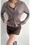 Combined Lace Jacket with Inner Straps Viscose Knitwear Cardigan - 3