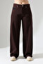 Women's High Waist Woven Wide Leg Pants - 2