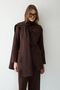 Scarf Detailed Jacket Set Brown 2662 - 6