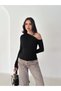 Women's Boat Neck Blouse with Gathered Shoulder Detail - 2