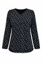Women's Lycra Middle Age and Above Four Seasons Black-Blue Mother Combed Cotton Blouse New Season Floral Patterned - 7