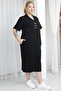 Plus Size Modal Fabric Dress with Snap Detail - 3
