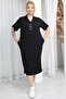 Plus Size Modal Fabric Dress with Snap Detail - 2