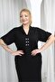 Plus Size Modal Fabric Dress with Snap Detail - 8